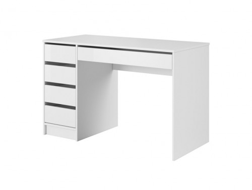 Стол туалетный письменный Perfect Home Ада/Ada 5S/120 с 5 ящиками Белый мат
