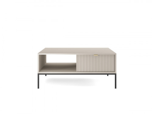 Стол журнальный Perfect Home Nova с 2 ящиками и черными ножками L104 Кашемир