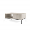 Стол журнальный Perfect Home Nova с 2 ящиками и черными ножками L104 Кашемир