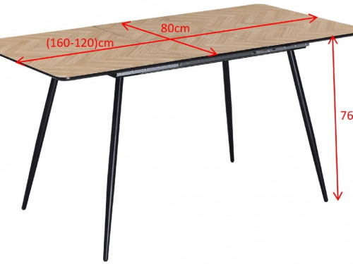 Стол кухонный Avn- BERG 120-160×80 Sonoma
