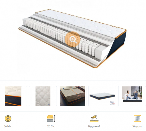 Матрас ортопедический EMM- Denim Indigo