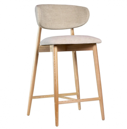 Стул полубарный LVK- Panda NEW натуральный ясень / Superior 02