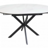 Стол SIGNAL Gaston CERAMIC 100(135)*100 белый / черный