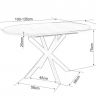 Стол SIGNAL Gaston CERAMIC 100(135)*100 белый / черный