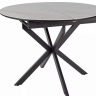 Стол SIGNAL Gaston CERAMIC 100(135)*100 белый / черный