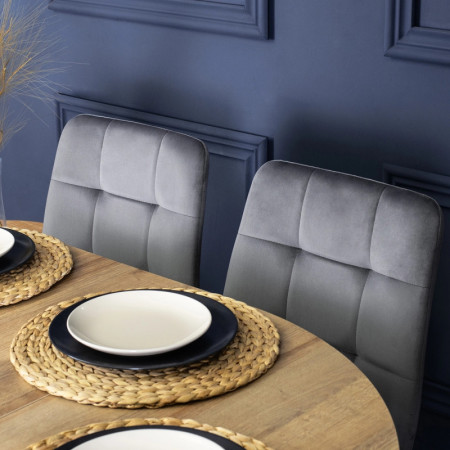 Стул кухонный Ont- FREDY Серый велюр