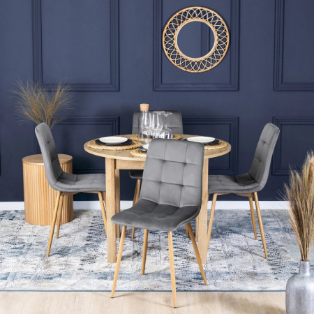 Стул кухонный Ont- FREDY Серый велюр