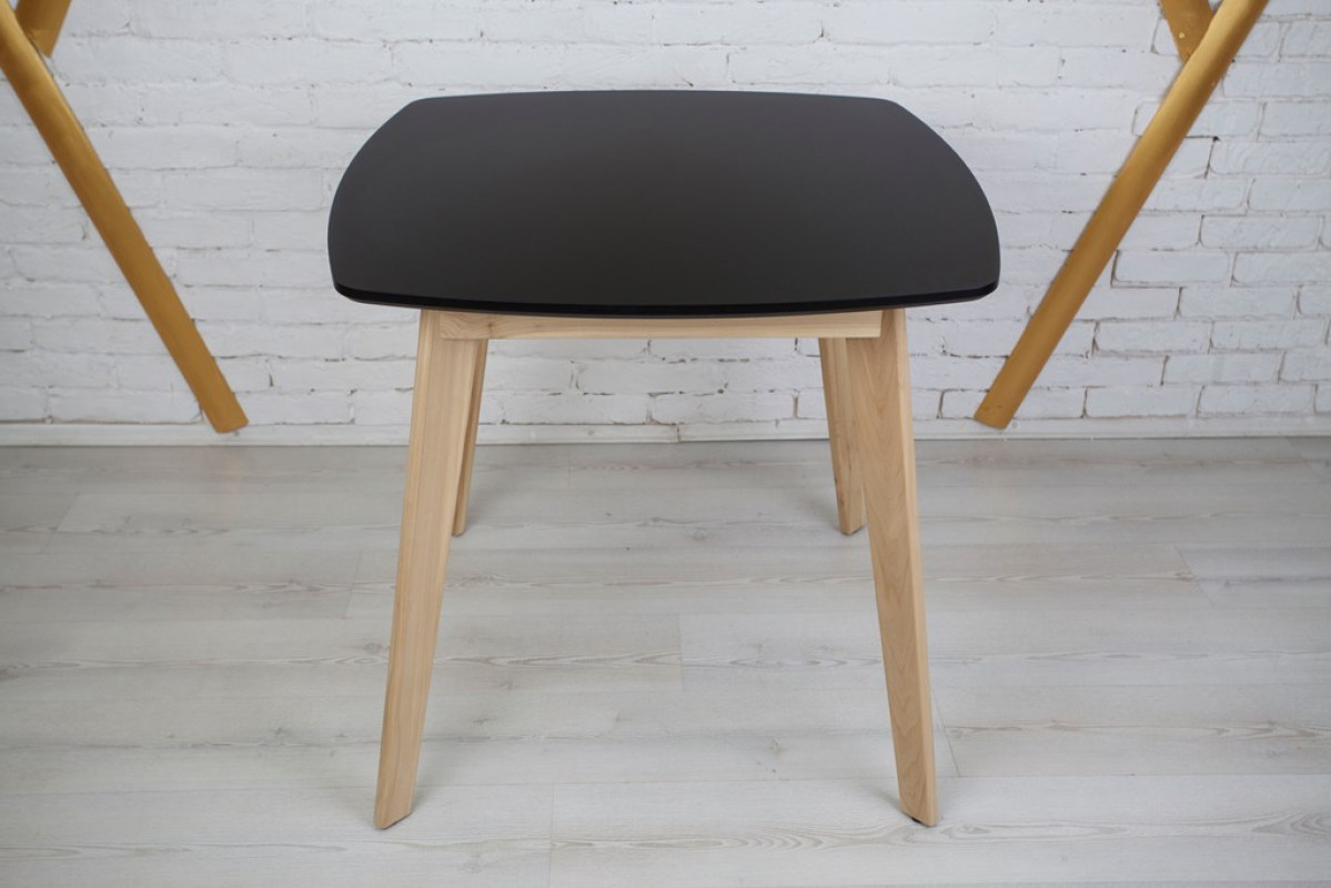 Кухонный комплект Ont- Джузеппе черный квадратный стол + 4 стула Classic (Осако)