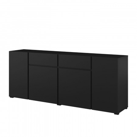 Комод на 4 двери и 2 ящика Helvetia ASYMETRIC 24W3OA47 (черный оникс)