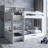 Двухъярусная кровать Майнкрафт 90х190 см с ящиком Нимфея Альба (белый) (LION-041541)