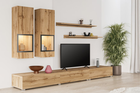 Стенка в гостиную Helvetia BAROS 24N0BM10 (дуб вотан)