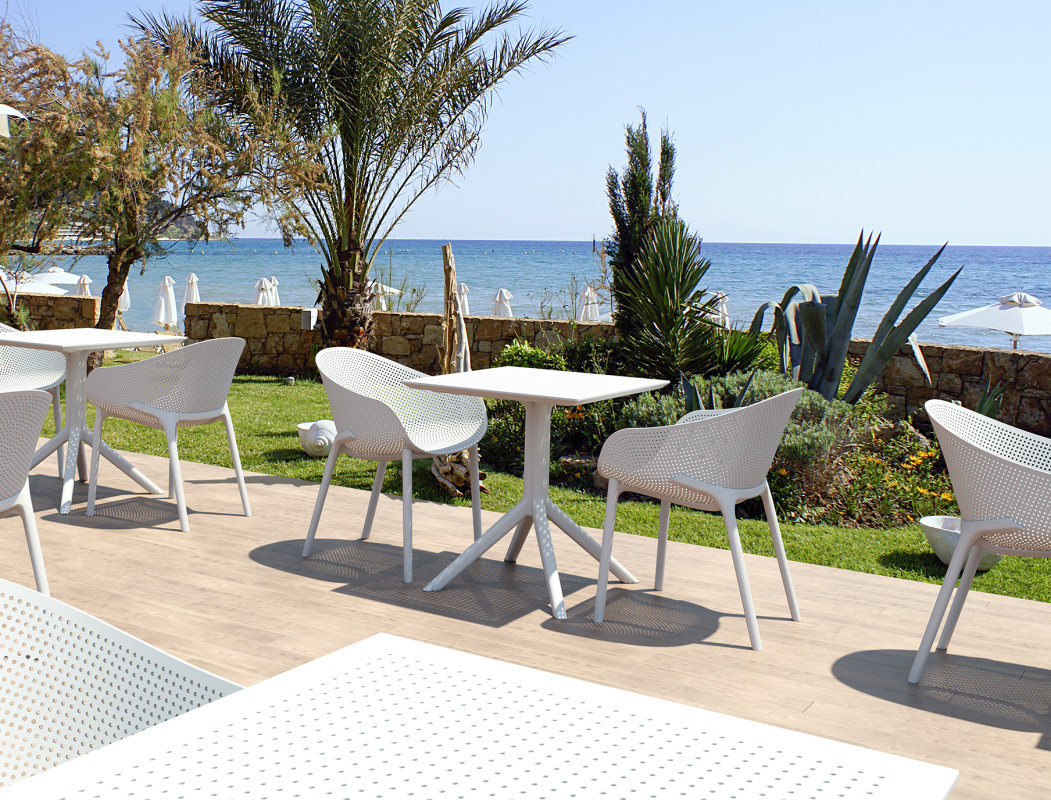 Стол уличный Siesta Sky Table 70 (белый)