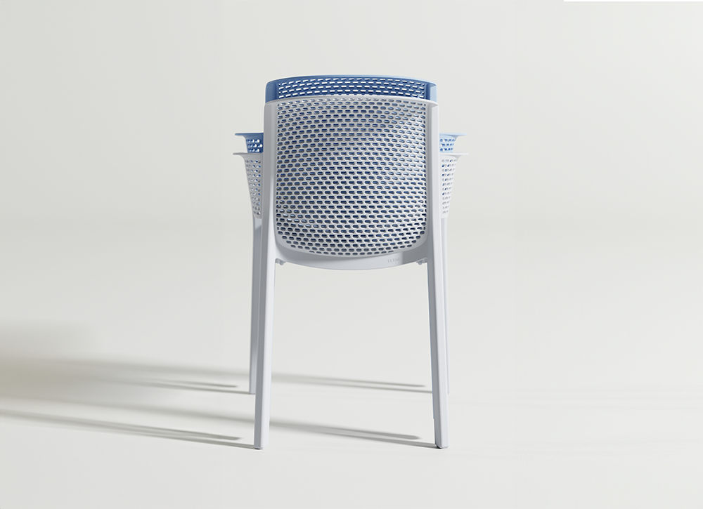 Кресло обеденное уличное VLL- FERNE Nexo (синий, жёлтый)