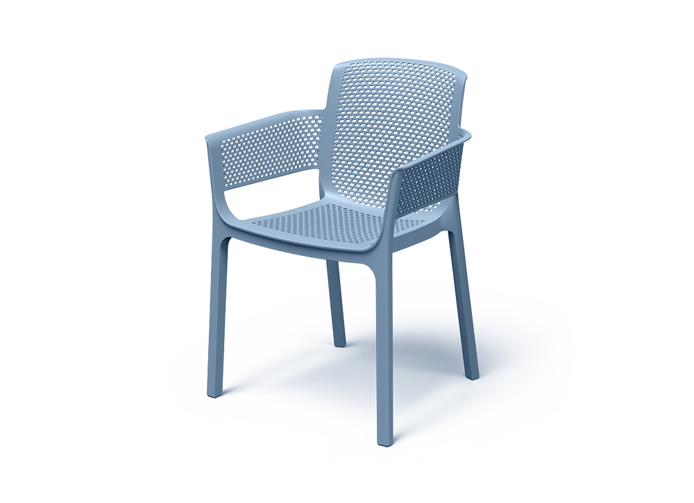 Кресло обеденное уличное VLL- FERNE Nexo (синий, жёлтый)