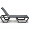 Шезлонг пластиковый VLL- SCAB VELA (антрацит, белый/синий) 