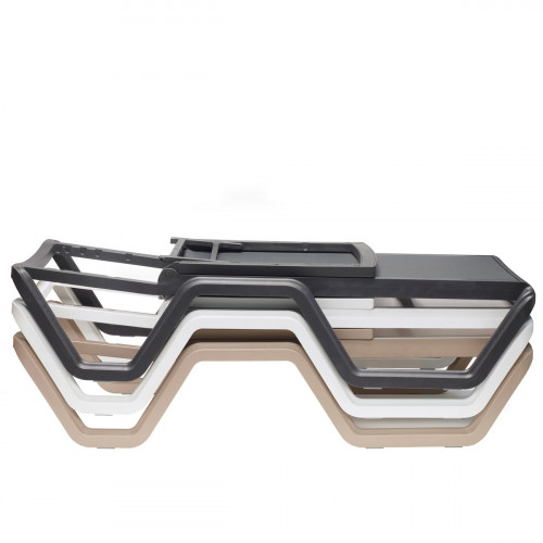 Шезлонг пластиковый VLL- SCAB VELA (антрацит, белый/синий) 