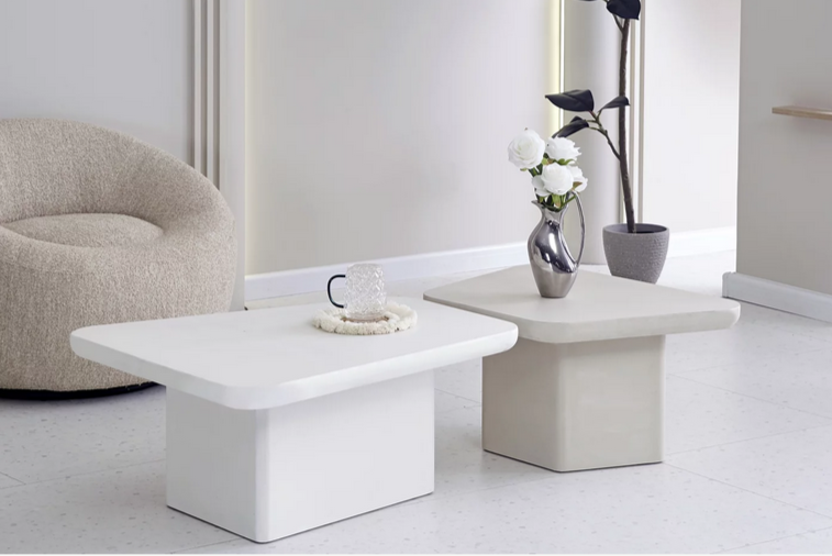 Стол кофейный CRV- Roso,White top white base 80 см,белый