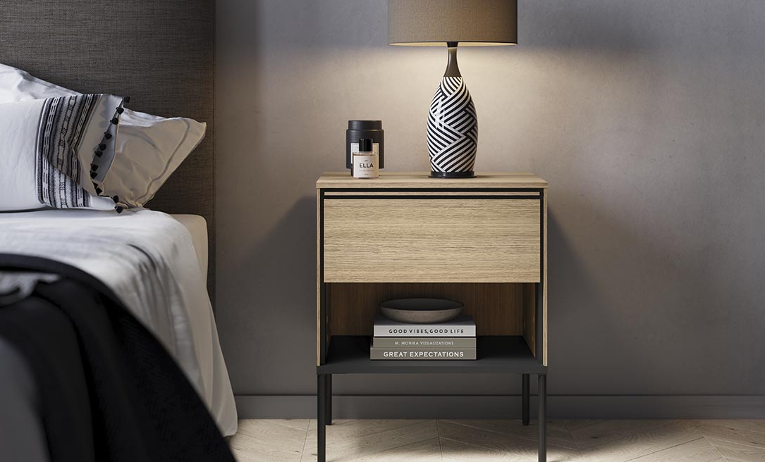 Прикроватная тумба TOP- Виссо 1ш дуб