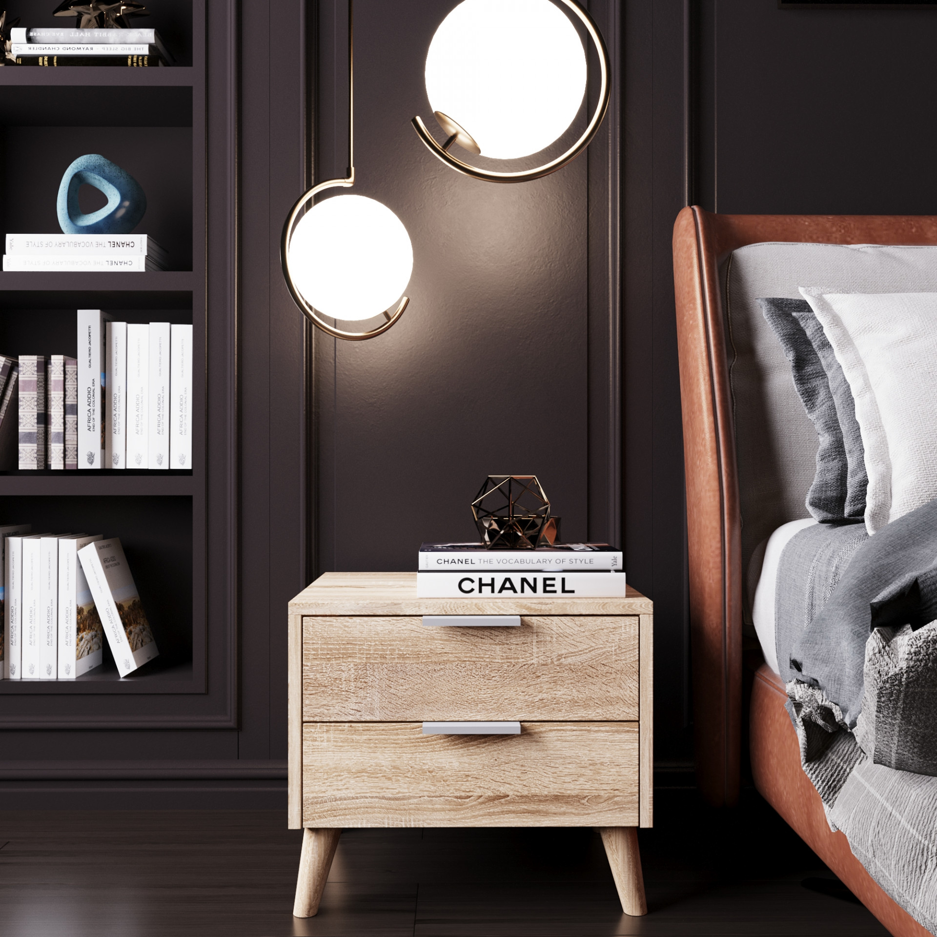 Тумба прикроватная 45х40х40 см KOD- ТУ-Хюгге