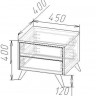 Тумба прикроватная 45х40х40 см KOD- ТУ-Хюгге