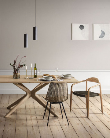 Стул Kave Home GLYNIS CC0555S15 (бежевый/черный)