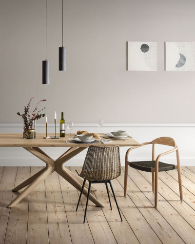 Стул Kave Home GLYNIS CC0555S15 (бежевый/черный)