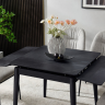 Стіл обідній розкладний INI- AVENTO CERAMIC 80(130)*80 чорний/чорний