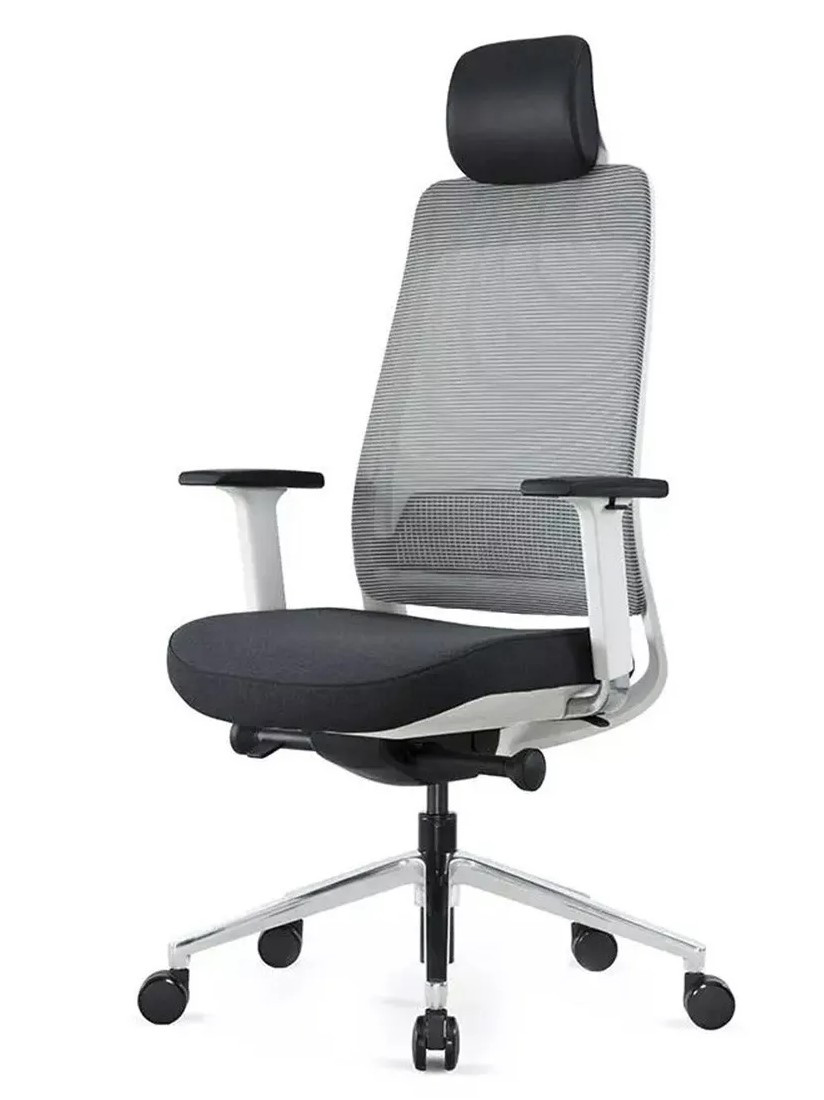 Крісло керівника LUX- FILO-A1 WHITE (GREY + BLACK) ергономічне