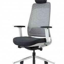 Крісло керівника LUX- FILO-A1 WHITE (GREY + BLACK) ергономічне
