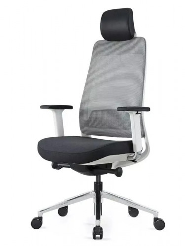 Крісло керівника LUX- FILO-A1 WHITE (GREY + BLACK) ергономічне