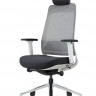 Крісло керівника LUX- FILO-A1 WHITE (GREY + BLACK) ергономічне
