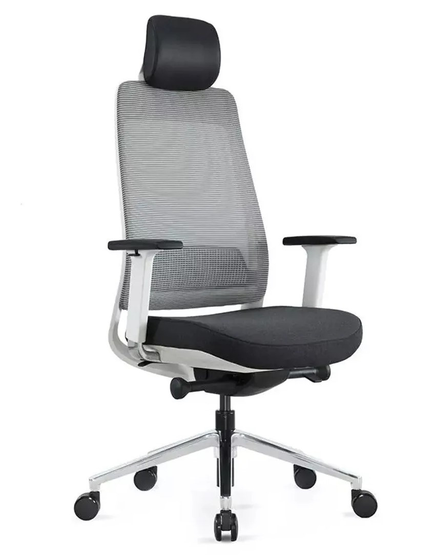 Крісло керівника LUX- FILO-A1 WHITE (GREY + BLACK) ергономічне