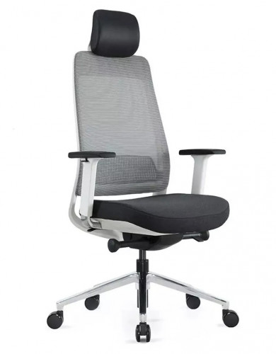 Крісло керівника LUX- FILO-A1 WHITE (GREY + BLACK) ергономічне