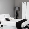 Кровать с плитой с подъемным механизмом SMS- Флавер черный/белый