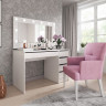 Стол туалетный письменный Perfect Home Ада/Ada 5S/120 с 5 ящиками Белый глянец