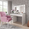 Стол туалетный письменный Perfect Home Ада/Ada 5S/120 с 5 ящиками Белый глянец