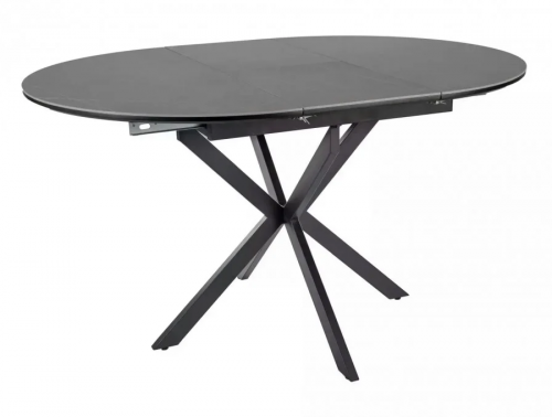 Стол SIGNAL Gaston CERAMIC 100(135)*100 серый / черный 