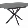Стол SIGNAL Gaston CERAMIC 100(135)*100 серый / черный 