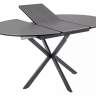 Стол SIGNAL Gaston CERAMIC 100(135)*100 серый / черный 