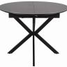 Стол SIGNAL Gaston CERAMIC 100(135)*100 серый / черный 