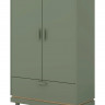 Шкаф на 2 двери с 1 ящиком Helvetia SCANDI 24GDOH38 (зеленый / дуб)