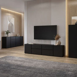 Комплект в гостиную Helvetia ASYMETRIC (черный оникс)