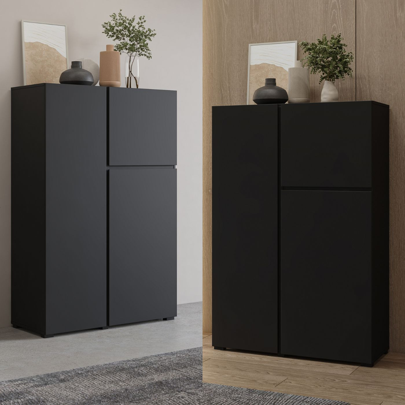 Комплект в гостиную Helvetia ASYMETRIC (черный оникс)