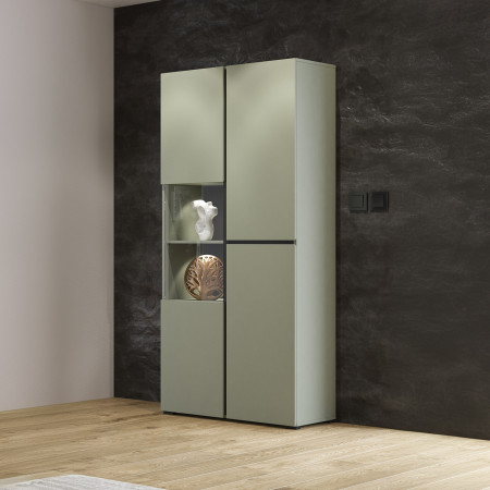 Витрина на 3 двери Helvetia CROSS 24GWMY12 (дымчатый зеленый -черный)