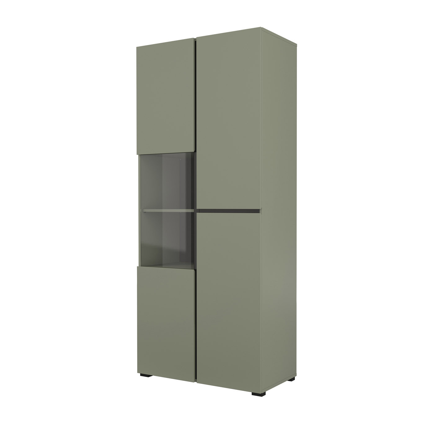 Витрина на 3 двери Helvetia CROSS 24GWMY12 (дымчатый зеленый -черный)