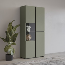 Витрина на 3 двери Helvetia CROSS 24GWMY12 (дымчатый зеленый -черный)