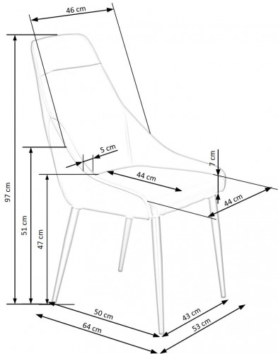 Стул Halmar K-465 серый