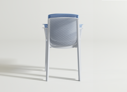 Кресло обеденное уличное VLL- FERNE Nexo (коричневый, молочный)