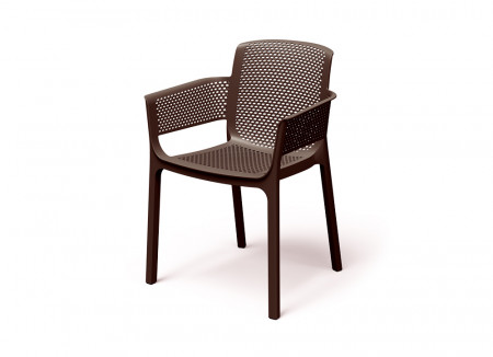 Кресло обеденное уличное VLL- FERNE Nexo (коричневый, молочный)