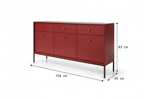 Комод PIASKI MONO BORDO MKSZ154, ДСП, 154х83х39см